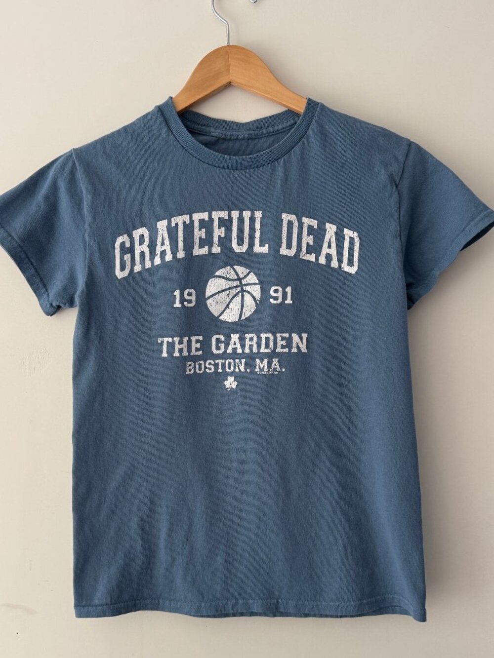 Grateful Dead T-shirt "1991 The Garden Boston MA" Graphic Tee Blue Size SMALL